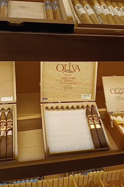 Humidor with premium cigars